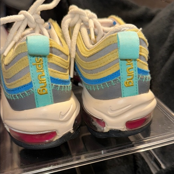 Nike Air Max 97 Blue Yellow Sneakers with Iconic Design - Picture 5 of 11